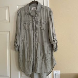 Anthropologie Holding Horses Green Tunic